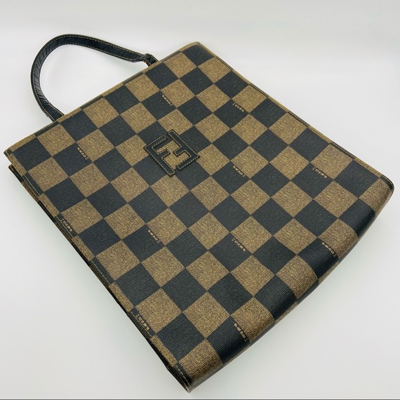 Fendi Vintage Pequin Check Tote - Picture 11 of 15